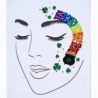 Rainbow, Pot of Gold, & Shamrock Face Stickers