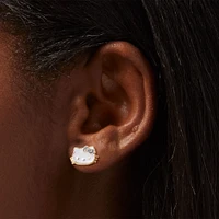 Hello Kitty® 50th Anniversary Claire's Exclusive Sterling Silver 1/20 ct. tw. Lab Grown Diamond & Enamel Stud Earrings