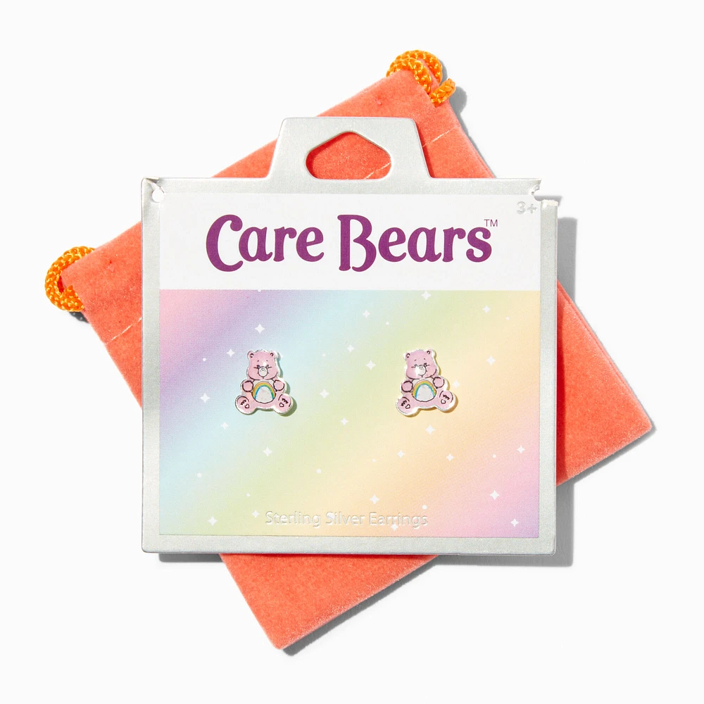 Care Bears™ Sterling Silver Enamel Cheer Bear Stud Earrings