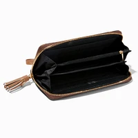 Brown & Black Status Icons Wristlet Wallet