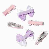 Claire's Club Pink & Purple Mixed Snap Hair Clips - 6 Pack