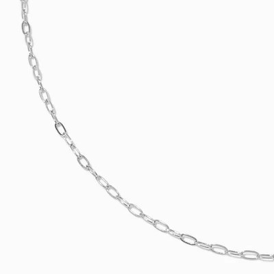 Silver-tone Small Paperclip Chain Necklace