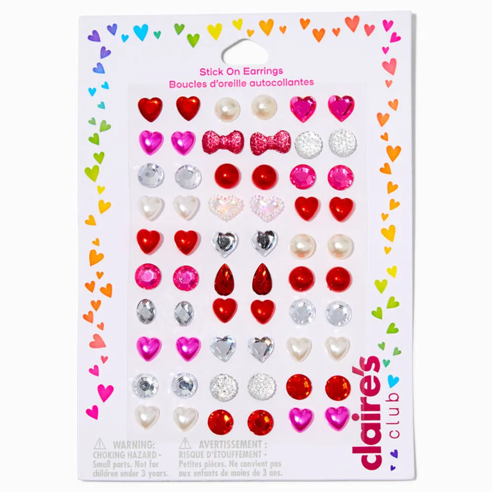 Claire's Club Holiday Stick On Earrings - 30 Pack