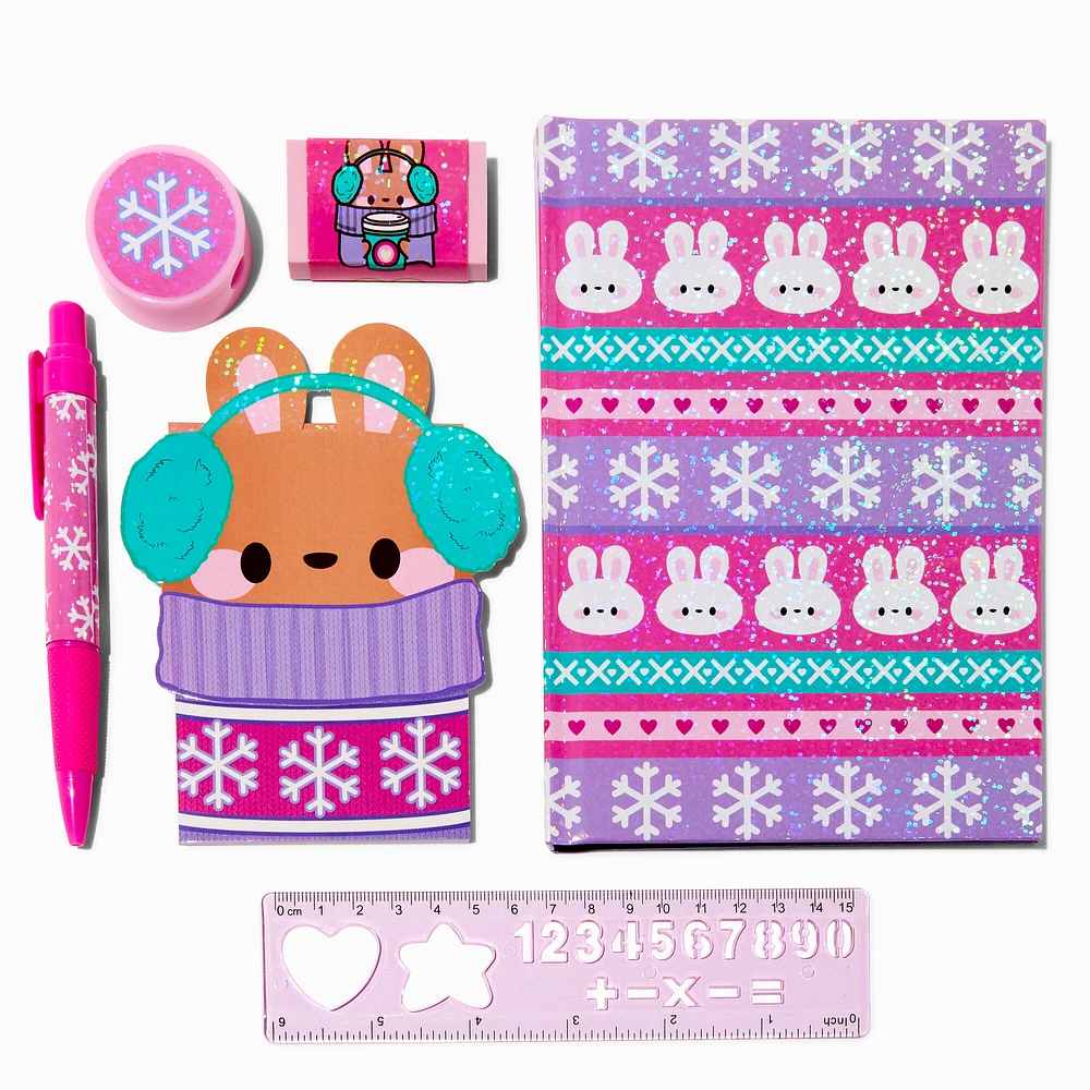 Snow Bunny Fair Isle Stationery Set