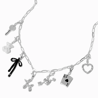 T H E M E x Claire's Silver-tone Paperclip Chain Bold Charm Necklace