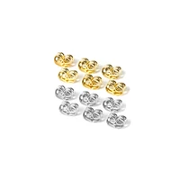 Mixed Metal Earring Back Replacements - 12 Pack