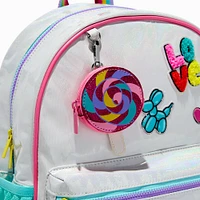 Claire's Club White Holographic Candy Dome Backpack