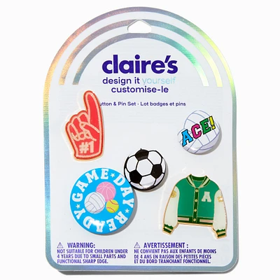 DIY Sporty Pin Set - 5 Pack