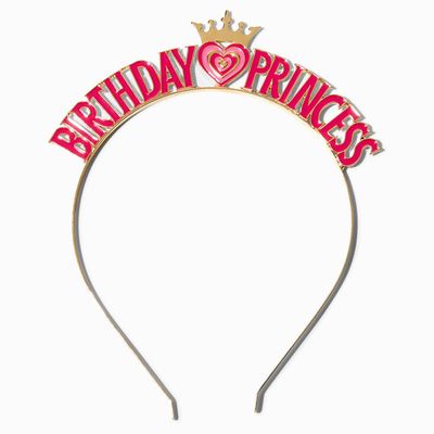 Birthday Princess Crown & Hearts Headband