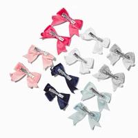 Claire's Club Velvet Mini Hair Bow Clips - 12 Pack