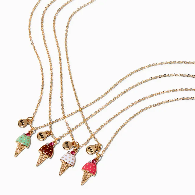 Best Friends Star Heart Mood Pendant Necklaces - 3 Pack