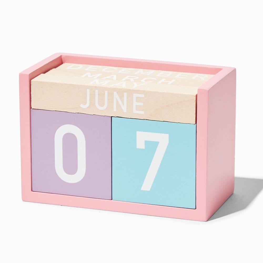 Pastel Perpetual Block Calendar