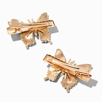 Gold Colorful Butterfly Hair Clips - 2 Pack