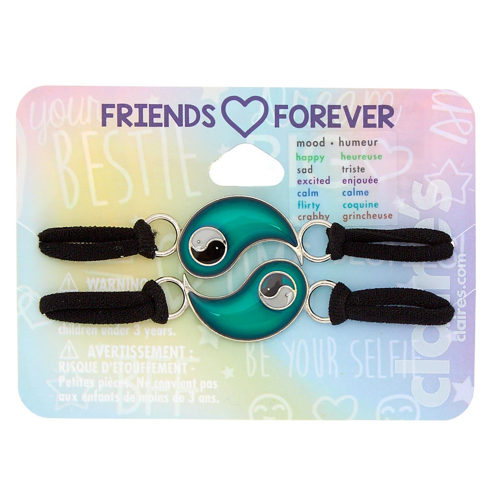 Mood Yin Yang Stretch Friendship Bracelets - 2 Pack