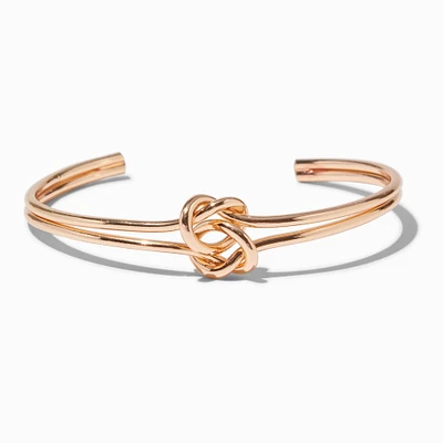 Gold-tone Double Knot Cuff Bracelet