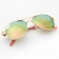 Claire's Club Pink Heart Ombre Lens Heart Sunglasses