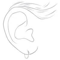 C LUXE by Claire's Sterling Silver 10MM Hinge Hoop Earrings