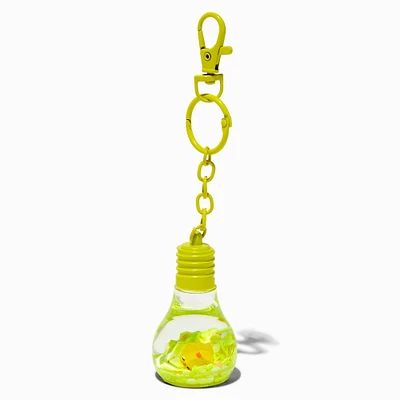 Yellow Chick & Light Bulb Water-Filled Keychain