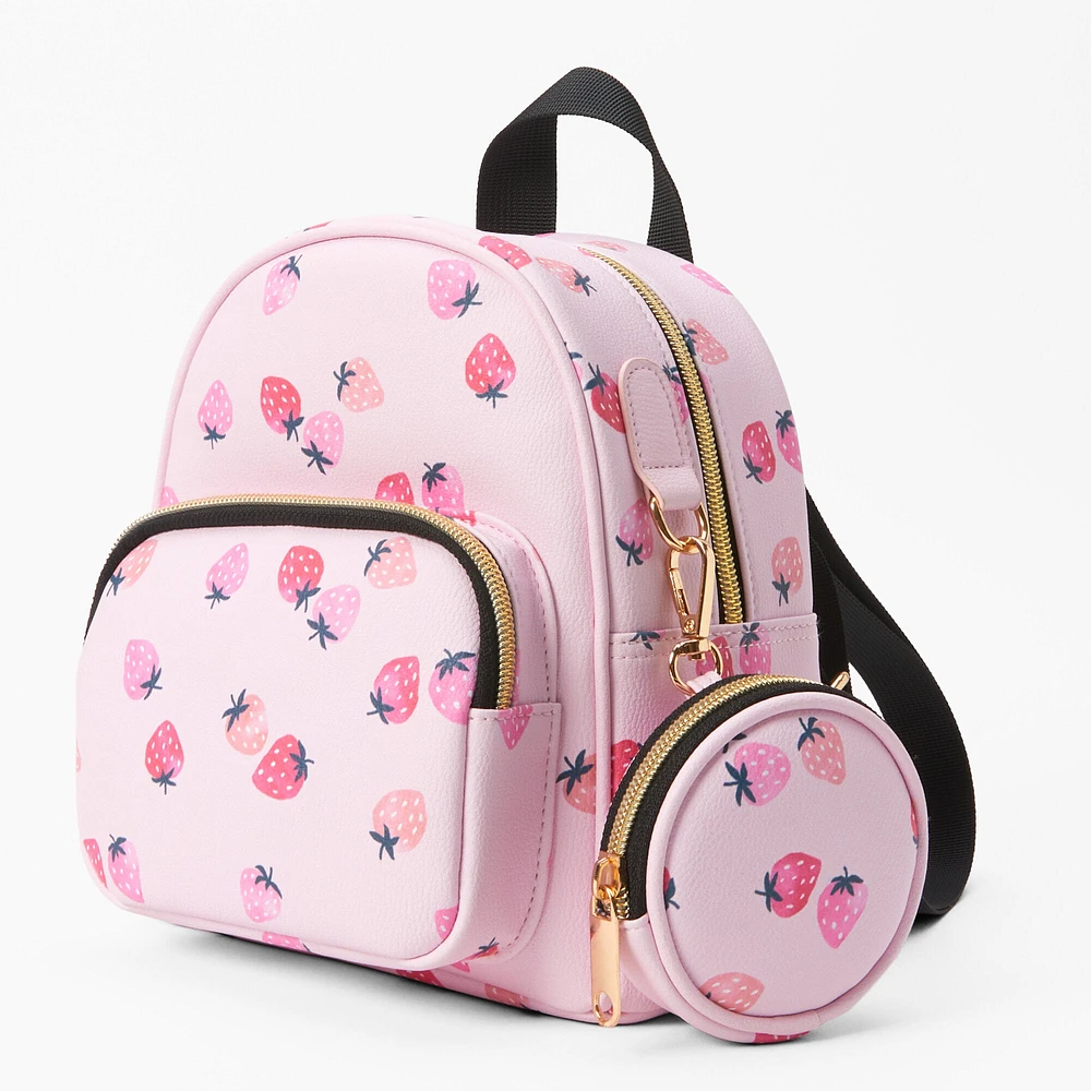 Pink Strawberry Backpack