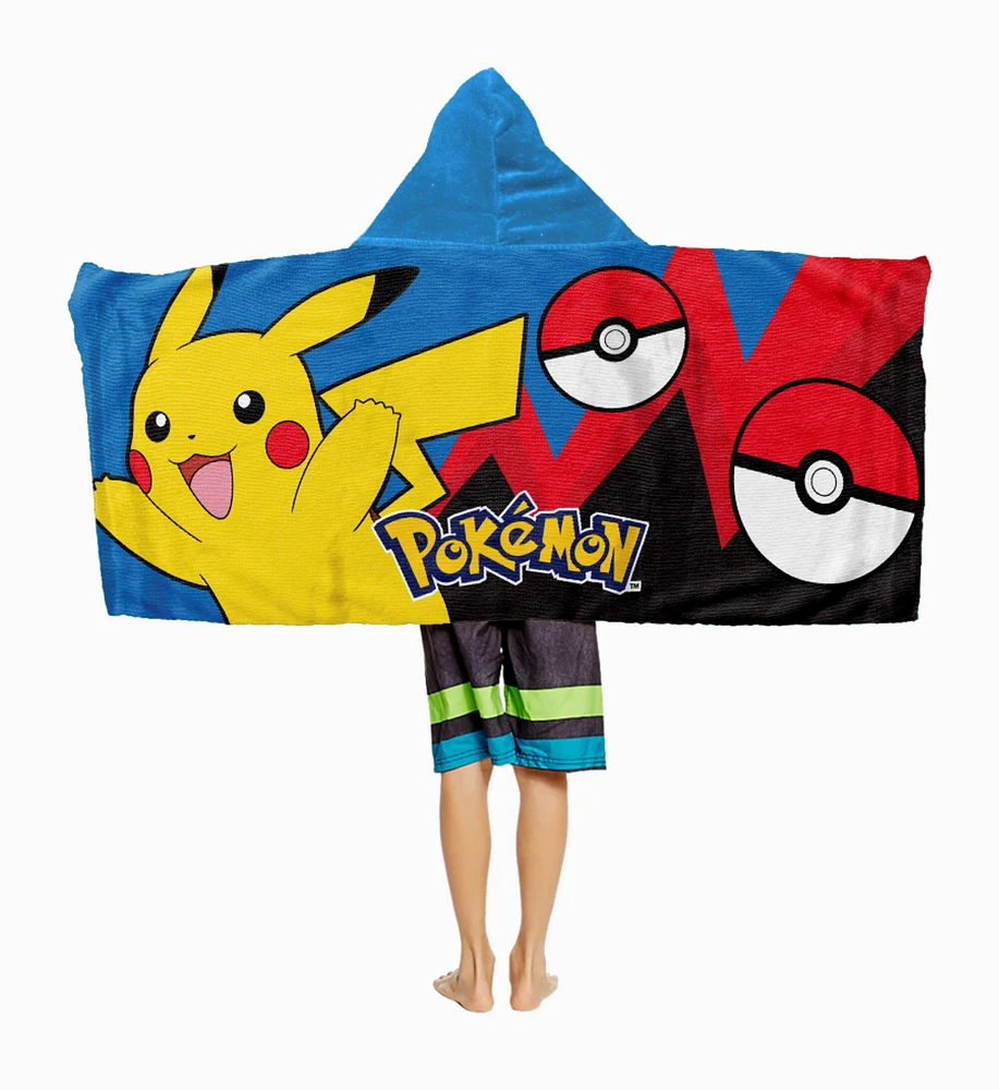 Pokémon™ Bounce And Bolt Hooded Youth Beach Towel (ds)