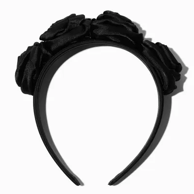 Black Roses Flower Crown Headband