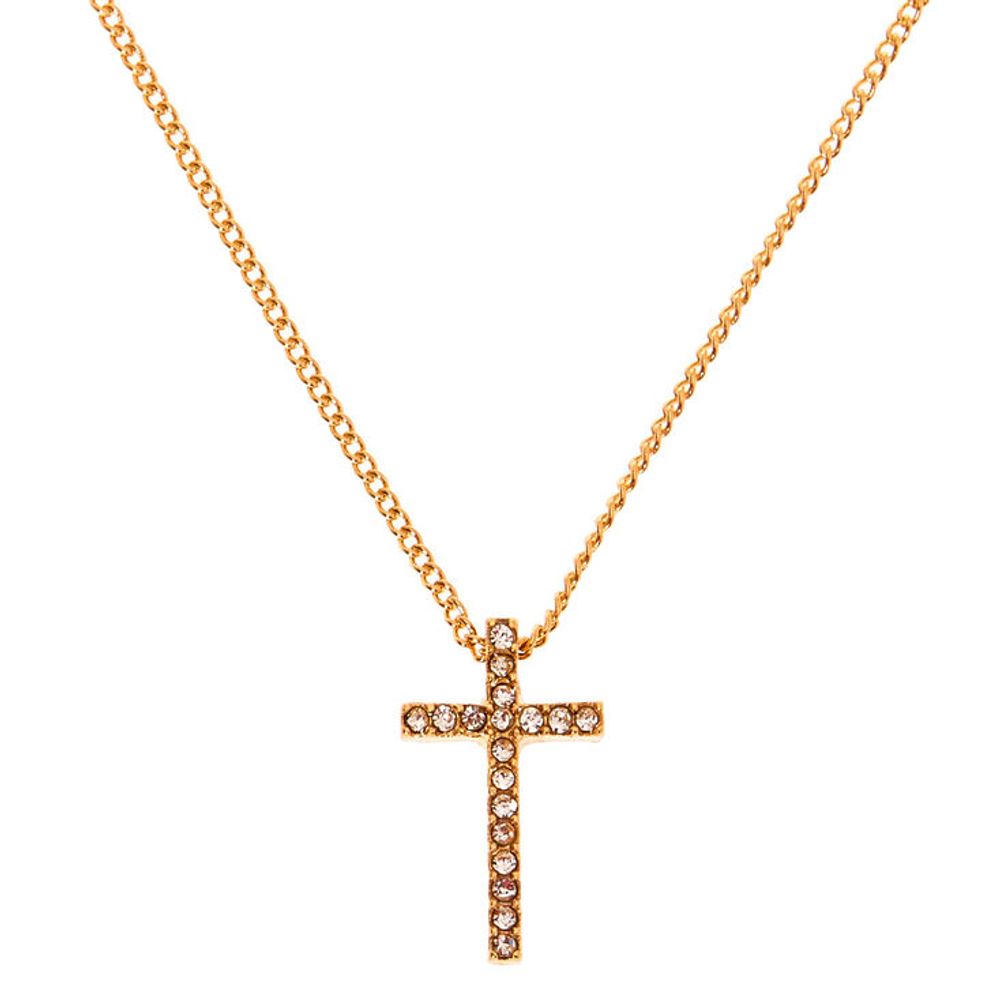 Gold Cross Pendant Necklace