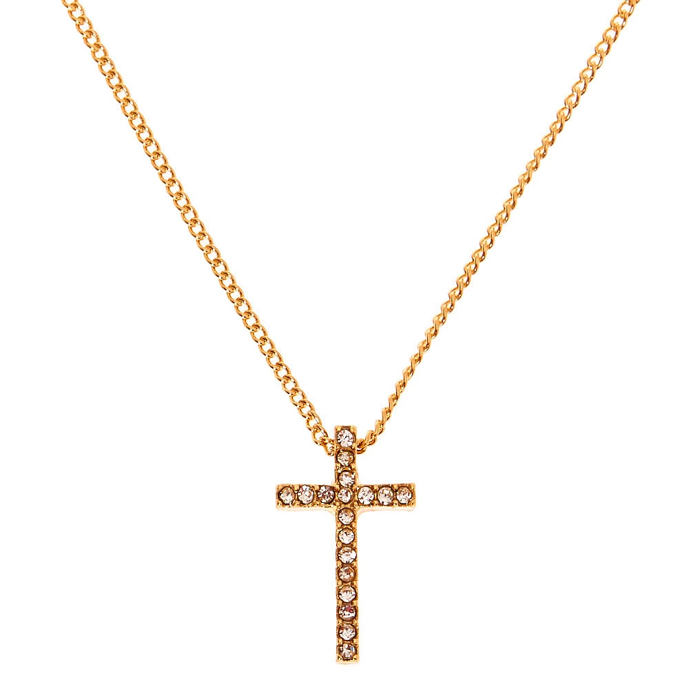 Gold Cross Pendant Necklace