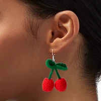 Crochet Cherries 1.5" Drop Earrings