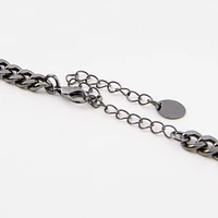 Hematite Cuban Chain 20" Necklace