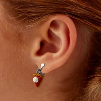 Pumpkin Pie Clip-On Stud Earrings