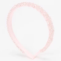 Pink Faceted Bead Headband