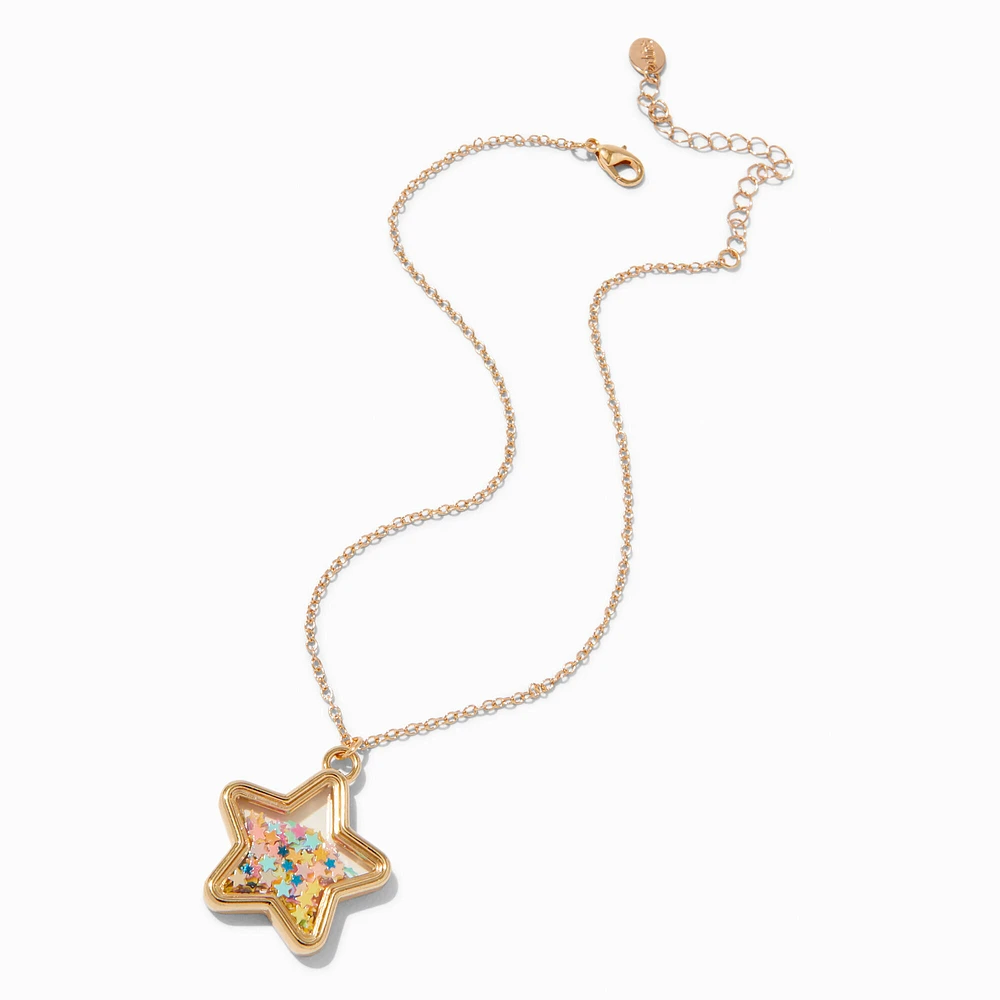 Claire's Club Gold-tone Shaker Star Pendant Necklace