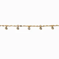 Gold-tone Cubic Zirconia Dainty Confetti Charm Bracelet