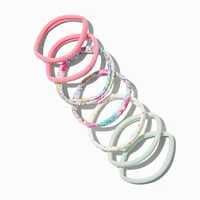 Pastel Floral Rolled Hair Ties - 12 Pack