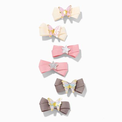 Claire's Club Fairy Icons Hair Bow Clips - 6 Pack