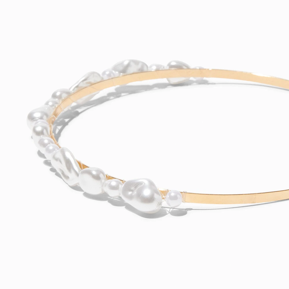 Chunky Pearl Metal Headband