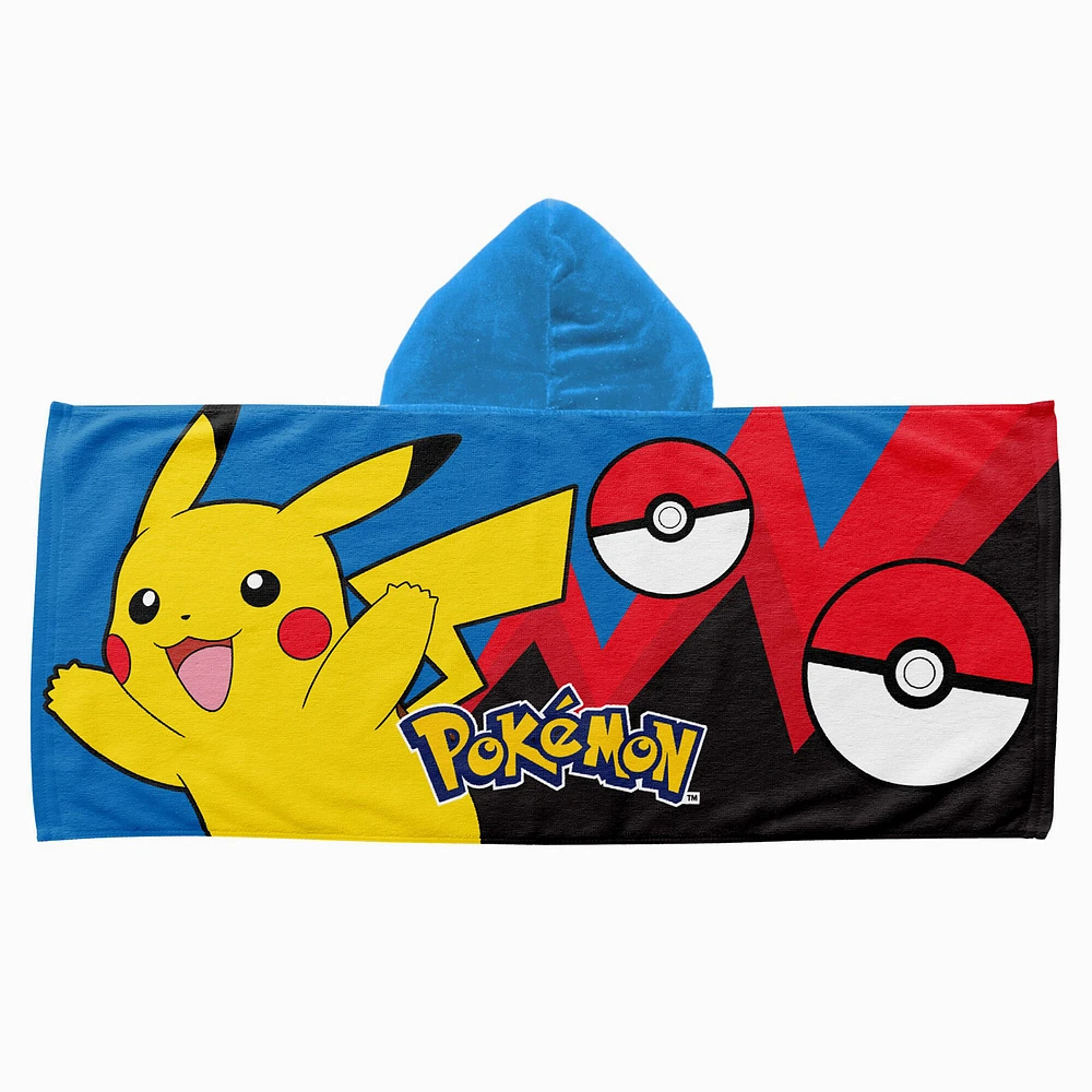 Pokémon™ Bounce And Bolt Hooded Youth Beach Towel (ds)