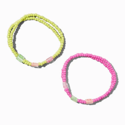 Best Friends Neon Beaded ''BFF'' Stretch Bracelets - 2 Pack