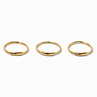 Gold-tone Sterling Silver 22G Bar Hoop Nose Rings - 3 Pack