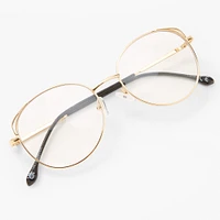 Silver Round Clear Lens Frames