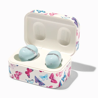 Rainbow Butterfly Wireless Earbuds in Case