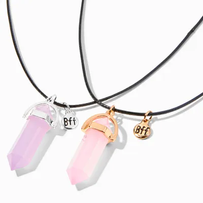 Best Friends Mystical Gem UV Color-Changing Pendant Necklaces - 2 Pack