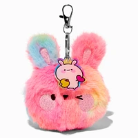 Tie Dye Bunny Plush Keychain