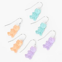 Glow In The Dark Pastel Gummy Bears® 1" Drop Earrings - 3 Pack