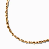 Gold-tone Stainless Steel Twisted Chain Bracelet