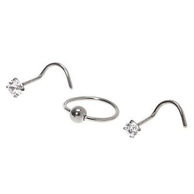 Titanium 20G Nose Studs - 3 Pack