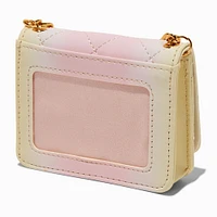 Pastel Yellow & Pink Ombré Crossbody Card Case