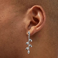 Silver-tone Crystal Vine 1.5" Drop Earrings