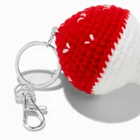 Red Mushroom Crocheted Keychain