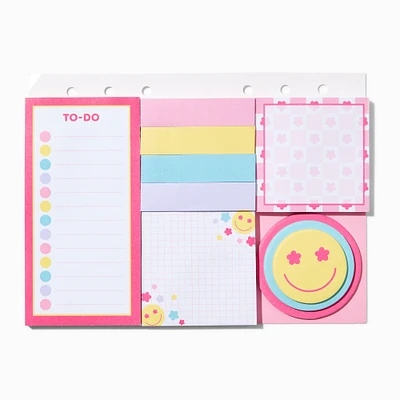 Happy Face Sticky Note Pack - 10 Pack